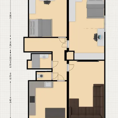 아파트 Spacious 3br By Bus Station Nivy Mall With Ac 브라티슬라바