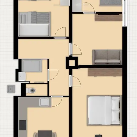 아파트 Spacious 3br By Bus Station Nivy Mall With Ac 브라티슬라바